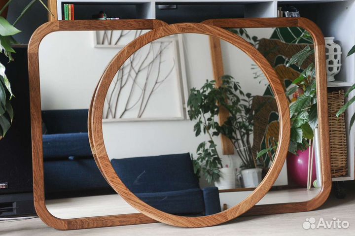 Зеркало для ванной 600*800мм дуб