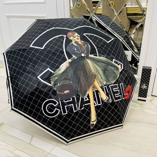 Зонт черный Chanel шикарный