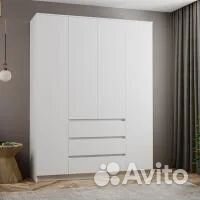 Шкаф белый Норд 4 с ящиками