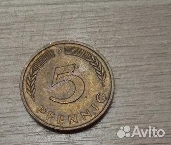 Монета 5 пфеннигов 1983 г. фрг