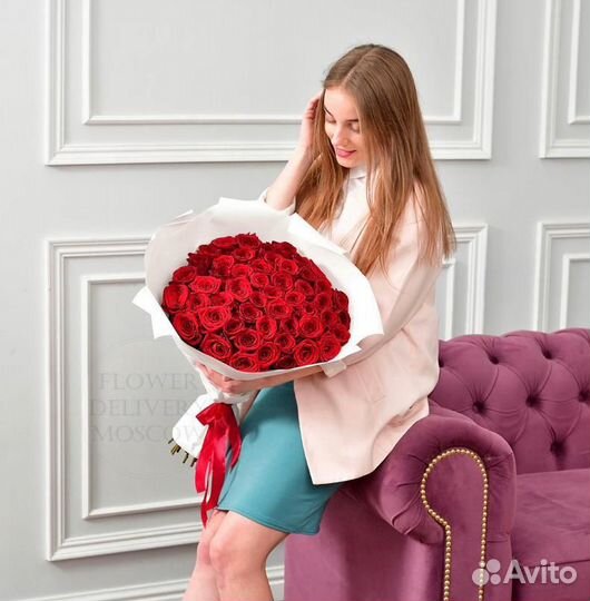 Розы цветы букеты доставка 25 51 101 роза 201 301