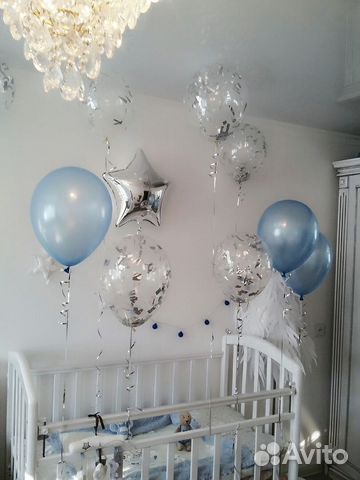 Шарики на выписку мальчика