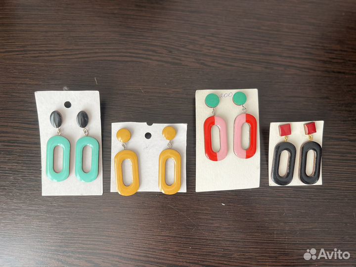 Серьги из дерева