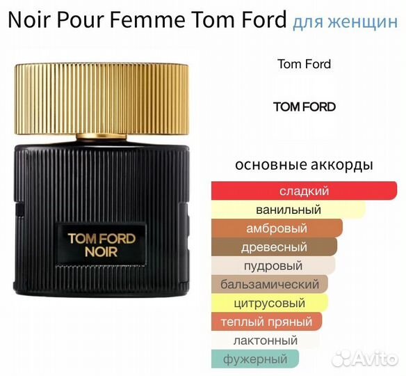 Tom Ford noir Pour Femme распив