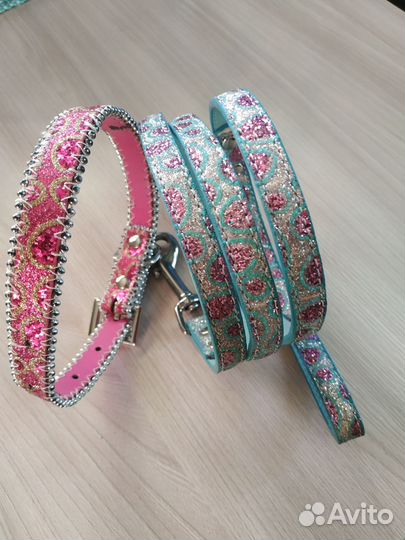 Ошейник и шлейка с поводком