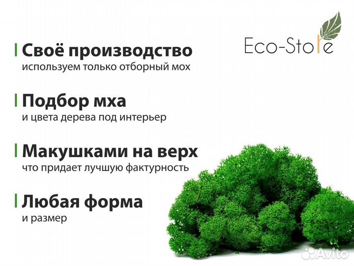 Древо из мха с позолотом