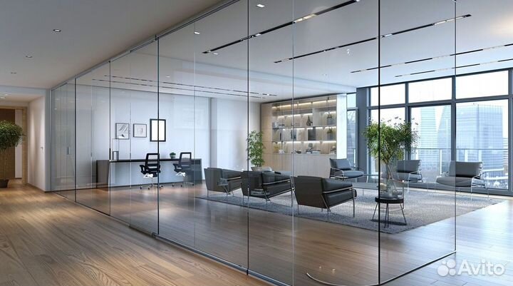 Стеклянная перегородка