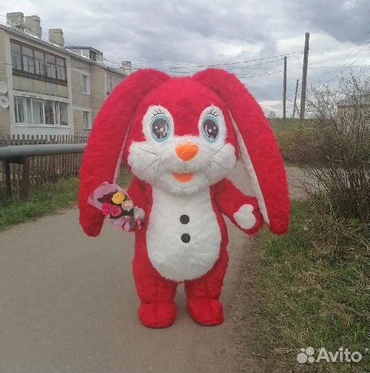 Заяц малиновый костюм аниматора