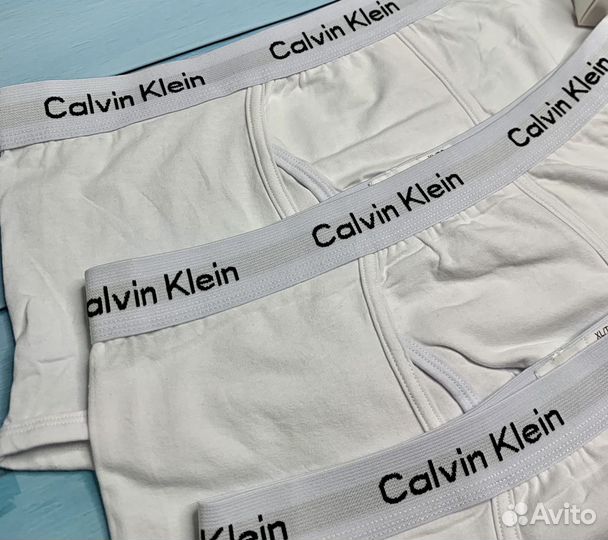 Трусы мужские белые calvin klein