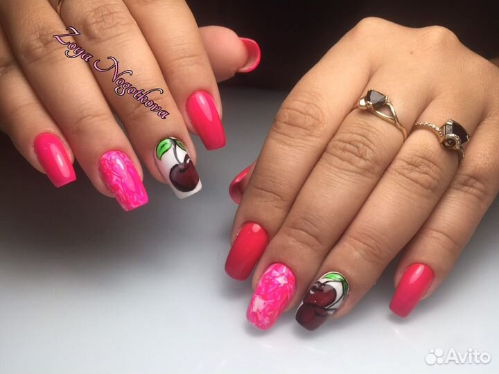 Маникюр, покрытие гель-лак, наращивание ногтей