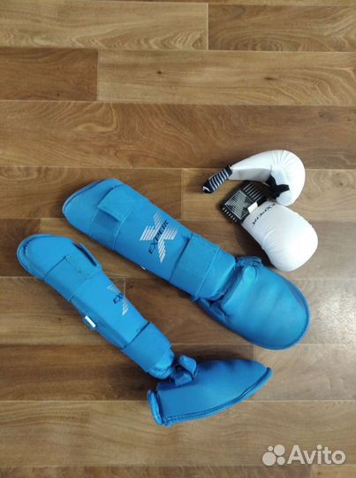 Защита для голени, перчатки