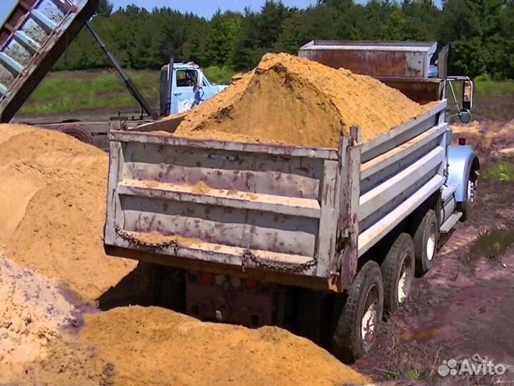 Песок природный крупный от 3кубов