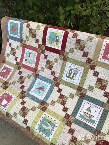 Плед (одеяло) детский лоскутный стеганый