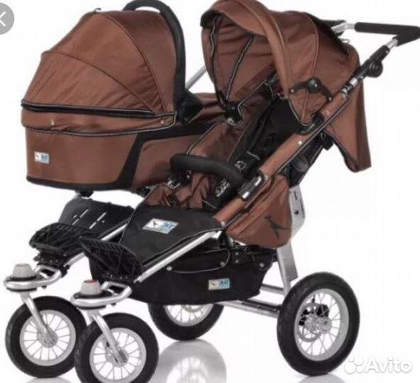 Коляска для двойни или погодок 2в1