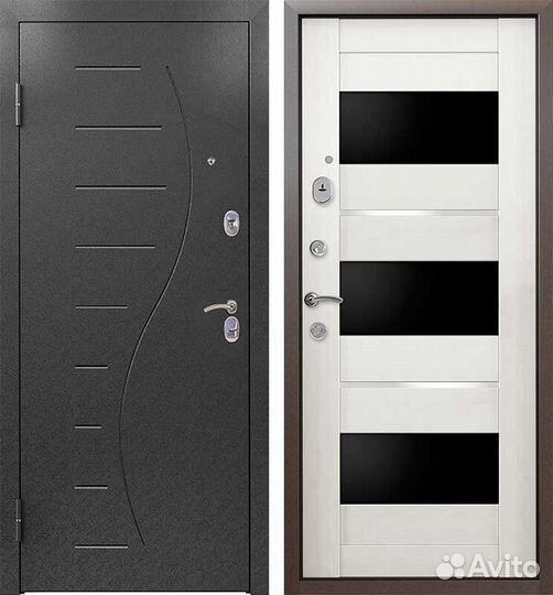 Дверь входная Страж 3К Премиум Белёный дуб