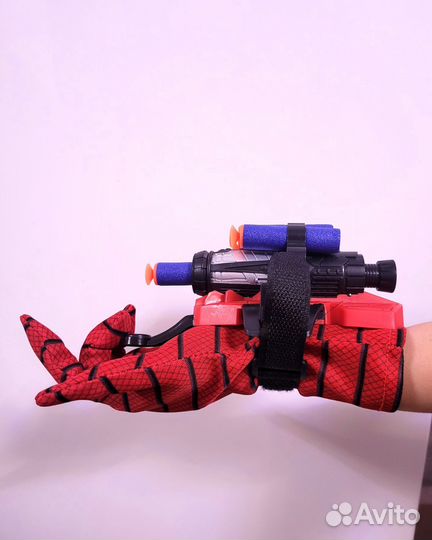 Перчатка-бластер с мягкими пулями Человек паук