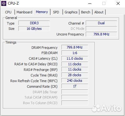 Оперативная память ddr3 16 gb 1600 MHz 11-11-11-28