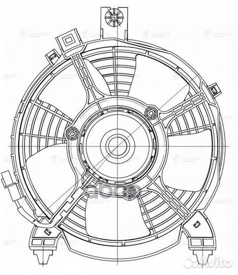 Вентилятор конд. с кожухом для а/м Mitsubishi L