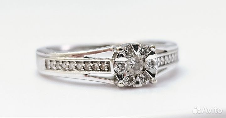 Золотое кольцо с бриллиантами 585 пробы