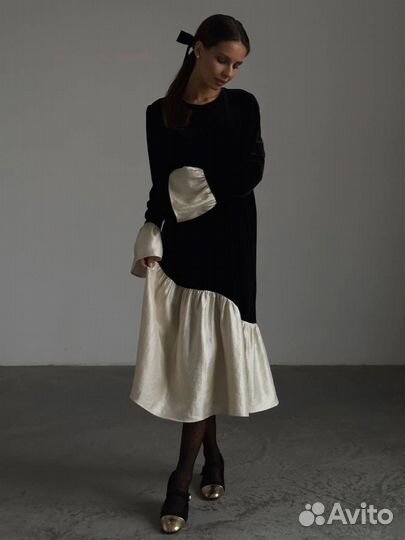 Бархатное платье в стиле chanel