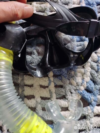 Маска с трубкой для снорклинга,плаванья
