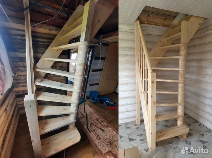 Лестница на второй этаж эконом
