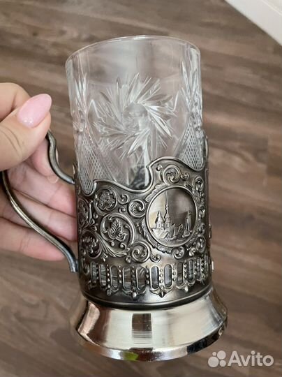 Новый Подстаканник никелированный Кольчугино