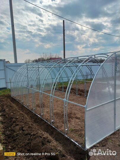 Теплица Двойная дуга 20х20