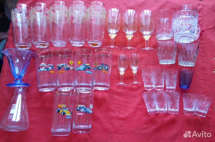 Посуда стекло стаканы бокалы хрусталь СССР Чехия