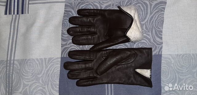 Перчатки кожаные зимние Hugo Boss