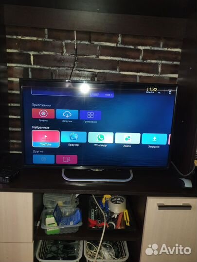 Ok. 81sm Android Tv SMART Wi-Fi беспр.мышь