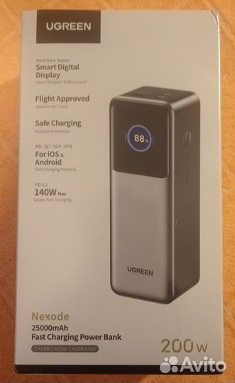 Повербанк Ugreen, 200W, новый