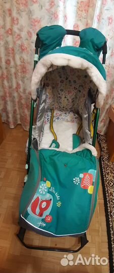 Детские санки коляска ника