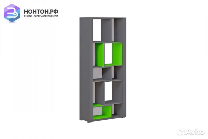 Стеллаж Неаполь графит / олива