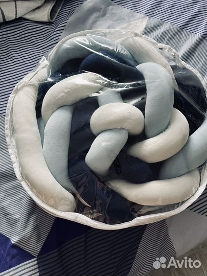 Бортик косичка для новорожденного в кроватку