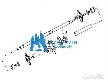 Фланец под заднюю звезду Stels ATV 50 (Арт.58070G0