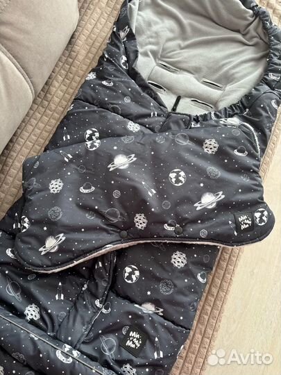 Зимний конверт с муфтой