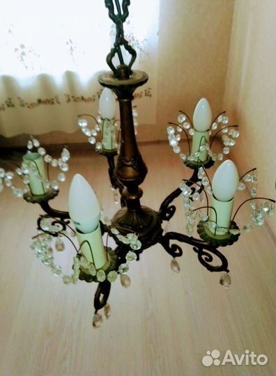 Люстра бронзовая