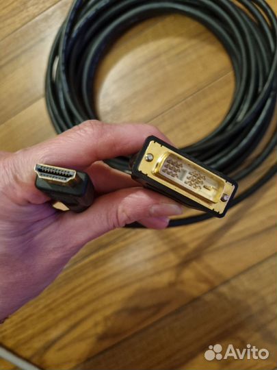 Кабель для компьютера dvi hdmi 10 м