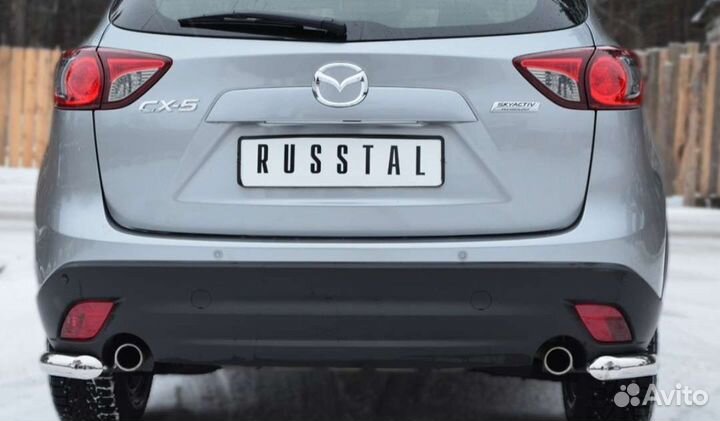 Защита угловая заднего бампера Mazda CX-5