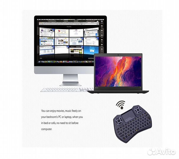 Беспроводная мини-клавиатура i9 с тачпадом и RGB
