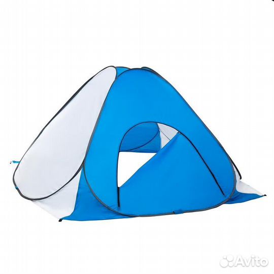 Палатка зимняя автомат 1,8*1,8 бело-голубая без по