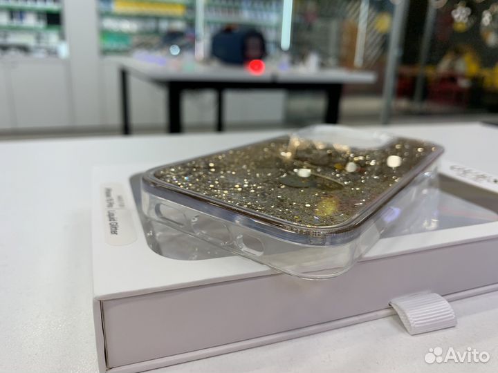 Чехол Guess Liquid glitter для iPhone 15 Pro