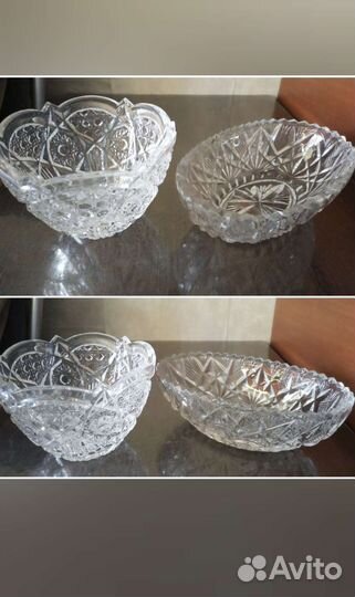Хрустальная посуда салатник конфетница
