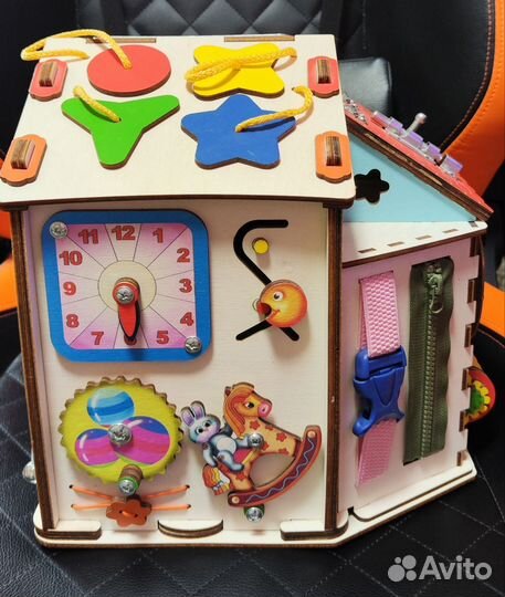 Бизиборд домик со светом большой