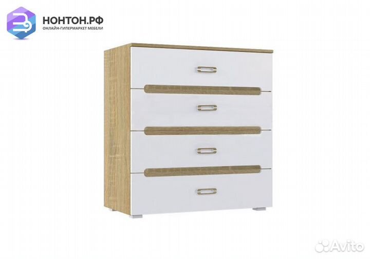 Комод Ким белый глянец / cонома