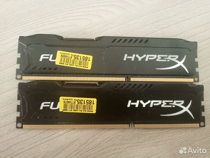 HyperX Fury 8 гб (4 гб x 2 шт.) DDR3 1866 мгц dimm