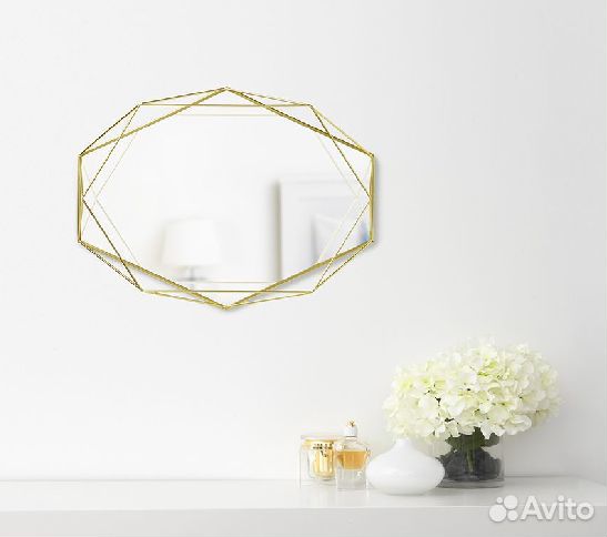 Зеркало настенное декор Umbra золотое Канада