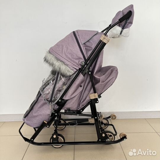 Детские санки коляска Глори Глосс пудра