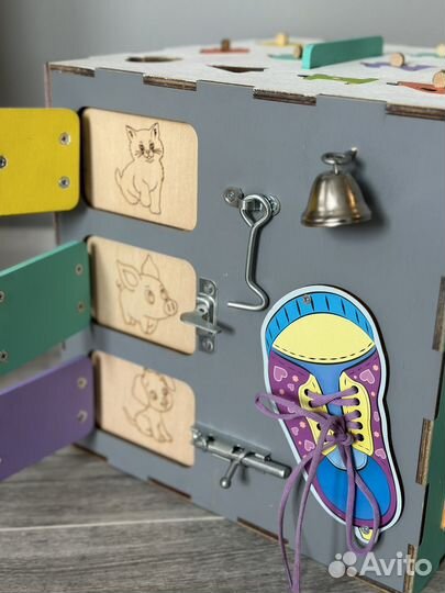 Бизиборд, сортер деревянный, вкладыш